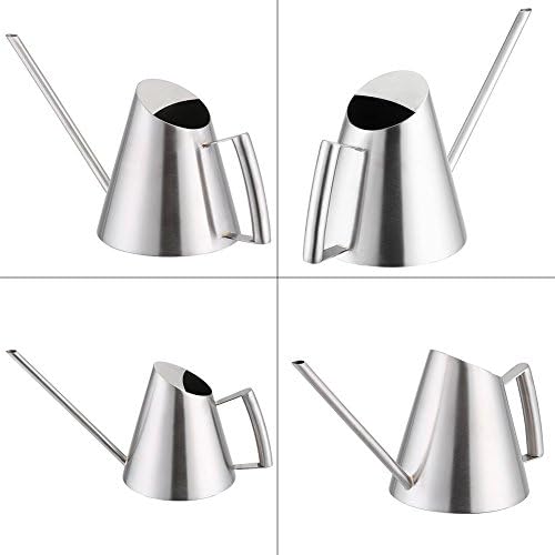 Fdit Stainless Steel Watering Can, 900ml, Long Spout, Brushed Finish, Indoor House Plants, Silver, 10.24x6.69x5 Inch - Image 6