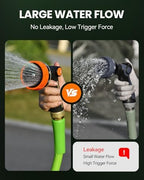 RAINPOINT Garden Hose Nozzle - 100% Heavy Duty Metal Thumb Control Spray Nozzles for Garden Hose High Pressure, 10 Pattern Water Hose Nozzle for Car Wash, Watering Lawn, Pets, Bright Orange - Image 5