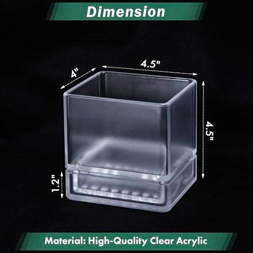 D'vine Dev 3-Pack Acrylic Herb Planter Pots, 4 in, Clear, 76-Y-D-1 - Image 2