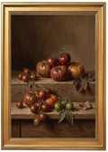 Gold Vintage Framed Tomato Still Life Wall Art, Rustic Kitchen Print by Unknown