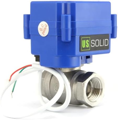 U.S. Solid Motorized Ball Valve- 3/4" Stainless Steel Ball Valve with Full Port, 9-24V AC/DC and 2 Wire Auto Return Setup, Normally Open - Image 4