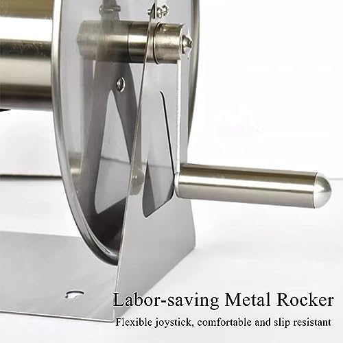 Stainless Steel Garden Hose Reel - Wall/Floor Mounted Metal Water Hose Holder, Heavy Duty Portable Outdoor Water Hose Reel for Lawn & Car Washing Storage - Image 3