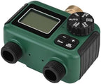 2-Way Irrigation Water Valve Timer with 2 Zone Watering Timer Rain Delay Function for Garden, Smart Hose Timer for Lawns, Greenhouses, Control Panel for Watering Systems - Image 5