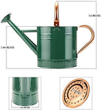 1 Gallon Metal Watering Can with Removable Spout, Nice Galvanized Steel Water Can with Embossed Design for Indoor and Outdoor Plants - Image 6