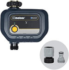 Melnor 65182AMZ Bluetooth Hose Timer, 1-Zone Programmable Watering Timer, Quick Connect Bundle, Black, Yellow by Melnor