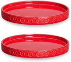 Eightpot 2 Pack Plant Plates to Catch Water, Plant Trays for Pots Indoor Outdoors, 7.5 Inch Plants Water Catcher Tray, Round Flower Pot Saucers, Modern Decorative Dishes to Catch Water, Red by Eightpot