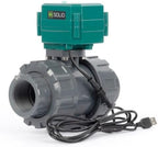 U.S. Solid 1-1/4" Smart WiFi UPVC Motorized Ball Valve, Automatic Water Shutoff, App Remote Control with Real-Time Status Feedback, IP65 Water-Resistant, 5V DC USB Powered by USSolid