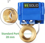 U.S. Solid 1" Motorized Ball Valve - 9-24V DC Brass Electric Valve, Normally Closed (N.C.), Standard Port, 5-WIRE Control with Open/Closed Signal Output - Image 6