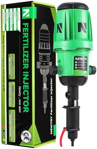 NEWTRY Fertilizer Injector for Drip Irrigation, 0.4%-4% Dosing Pump by NEWTRY