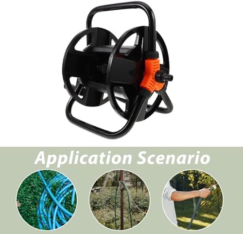Toddmomy Freestanding Water Hose Storage Rack Compact Versatile Hose Reel Holder for Outdoor Garden Use Smooth Finish for Humid Conditions - Image 6