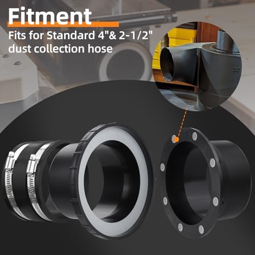4"&2.5" Magnetic Dust Collection Fittings for 6 Woodwork Shop Machines - Image 5