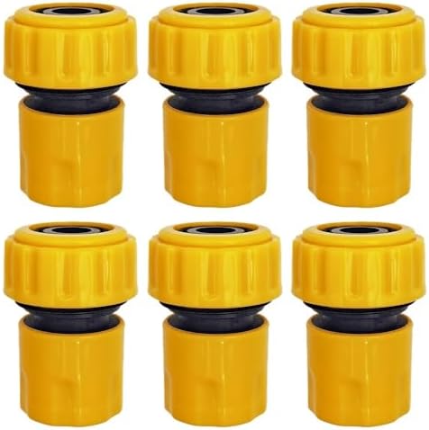 6PCS 3/4 1/2 inch Garden Hose Pipe Repair Connector Fitting Tubing Quick Connection(3I4inch-6pcs) - Image 2