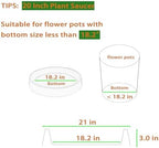 Plant Saucer Tray for Ceramic Plastic Pots, 20 inch Plant Saucers for Indoors, Pot Saucers Trays, Bird Bath Bowls, Flower Planter Water Drip Trays for Pots Base (20", Black) - Image 2