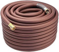 Wiseflow Garden Hose 150FT x 3/4", Heavy Duty Rubber Hose, Water Hose with Five Layered Braiding, Male Female Fittings, 1200PSI Burst, 300PSI Working for Yard, Car Wash, Pets (Brown) by Unknown