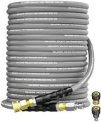 Pressure Washer Hose 100FT 3/8" Steel Wire Braided Swivel Quick Connector by KARHDIR