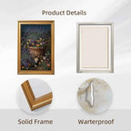 Gold Vintage Framed Antique Books Wall Art, Still Life Painting Print - Image 2
