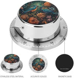 Mechanical Kitchen Timers for Cooking,Birds and Flowers Sketch Printed 60 Minute Magnetic Countdown Timer,Cute Cooking Timers with Alarm,Stainless Steel Time Timer Manual No Batteries Required - Image 3