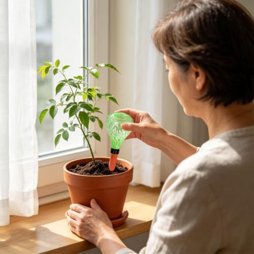 Plant Self Watering Globes 4 Pieces – Glass Automatic Waterer Device Self - Image 3