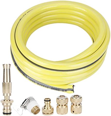 Garden Watering Sprayer Kit High Pressure Brass Nozzle Adjustable Water Sprayer for Car Washing and Garden Irrigation with 5m Hose and Quick Connectors - Image 3
