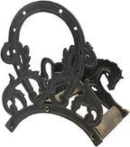 Garden Hose Holder Garden Hose Hanger Water Pipe Rack European Style Retro Wrought Iron Horse Style Creative Hose Rack Reel Home Decoration Garden - Image 3