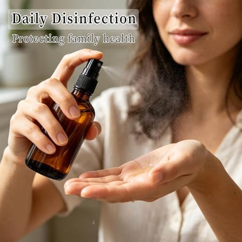 4oz Amber Glass Spray Bottles for Essential Oils with Funnels, Label&Marker - Image 5