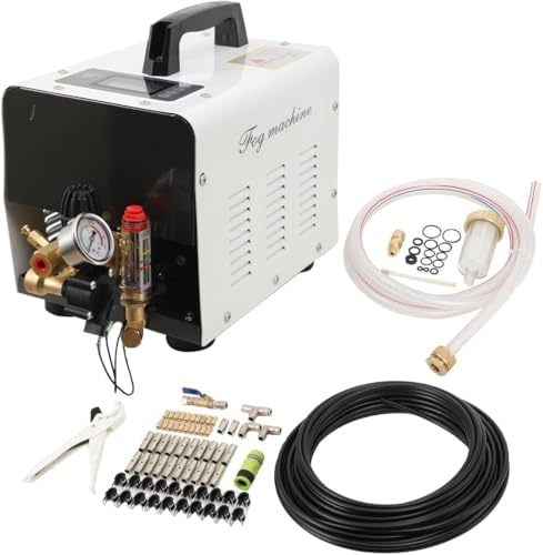 860PSI High Pressure Mist Cooling System Pump with 20pcs Nozzles, 180W Mister System for Outside Patio, Patio Misting Mister System Kit Greenhouse Misting System by TABODD