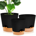 GARDIFE 10/9/8 inch Plant pots, planters for Indoor Plants, self Watering Plant Pot, Flower pots, Black by GARDIFE