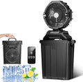 Portable Misting Fan for Outside, 70Hrs Camping Mister Fan,15L Cooling Fan with Remote, Ice Fan with 4 Spray Speeds,4 Misting Modes,3 Light Modes for Garden/Camping/Party/Fishing by Hasealam