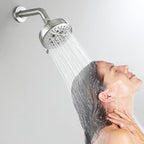 Brushed Nickel Shower System with High Pressure 6-Spray Rain Shower Head, 360° Rotatable Anti-Clog Silicone Nozzles, Wall-Mounted Shower Faucet Set, Rustproof ABS for Bathroom Upgrade - Image 2