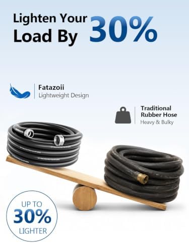 5/8" Hot/Cold Rubber Garden Water Hose 100ft, -50℉-158℉, Black - Image 7