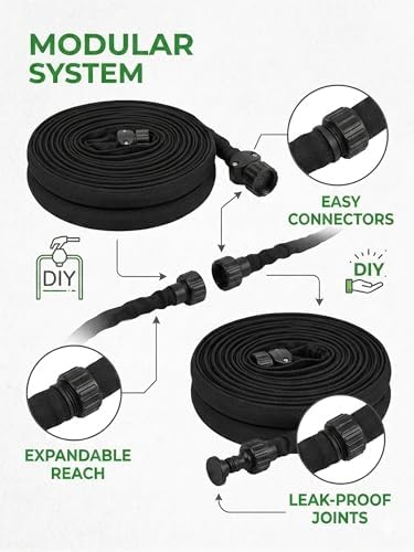 Flat Soaker Hose, 75 Feet Linkable Slow Soaking Garden Hose - Image 2
