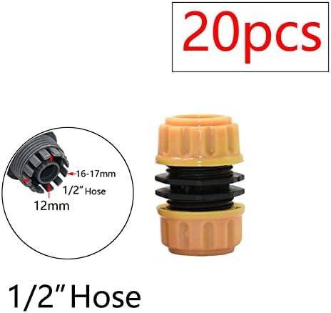 Adapter Plug Quick Coupling Hose Tube Connector Repair Connection Irrigation Nipple Garden Tools 20Pcs (Color : C) - Image 2