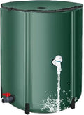 Collapsible Rain Barrel 100-Gallon, Portable PVC Rainwater Collection Tank with Spigots and Overflow Kit, Foldable Water Storage Container for Garden, Lawn and Outdoor Use by Unknown