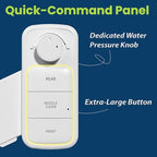 Clirass Ultra-Slim Bidet Attachment, Self-Cleaning Dual Nozzle (Feminine/Posterior Wash), Accessibility-Enhanced Large Buttons, Quick-Release, Non-Electric Fresh Water System with Adjustable Pressure - Image 2