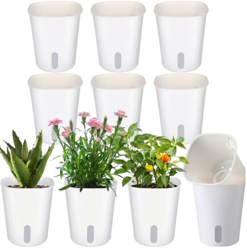 Ziliny 10 Pcs 5.91 Inch Self Watering Planters with Water Indicator by Ziliny