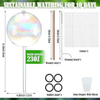 Chumia 4 Pcs 23 oz Glass Plant Self Watering Globes Large Iridescent - Image 3