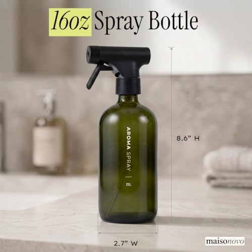 MaisoNovo Dark Green Spray Bottle for Plants | 16.9 Oz, Pack of 2 - Image 3