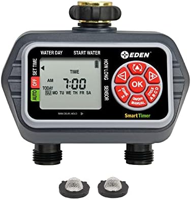 Eden Digital Programmable Water Timer + Flex Design Above Ground Irrigation Garden Sprinkler System - Image 2