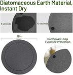 MUDEELA Diatomaceous Earth Instant Drying Plant Saucers, 12 Inches, 3 Pack - Image 2