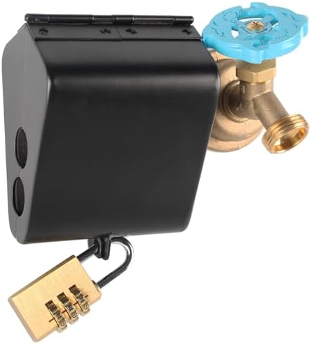 Outdoor Faucet Iock System - Insulated Faucet Iock and Garden Hose Bib Iock Cover,Made of Steel- Prevents Water Theft and Stops Unauthorized Use, Easy to Install Black - Image 5