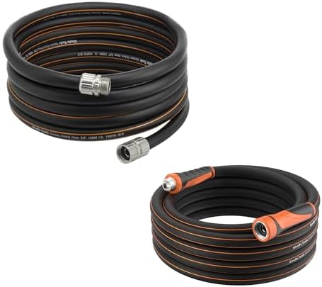 Giraffe Tools Garden Hose 25ft x 5/8", Water Hose Heavy Duty, Flexible with Garden Hose 20ft x 5/8", Custom Length, Heavy Duty, No Kink, Flexible by GiraffeTools