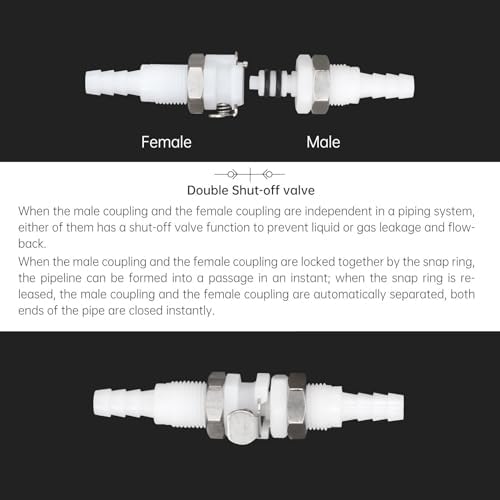 2Pcs 1/4" Plastic Panel Mounting Hose Barb Quick Connector Coupling - Image 4