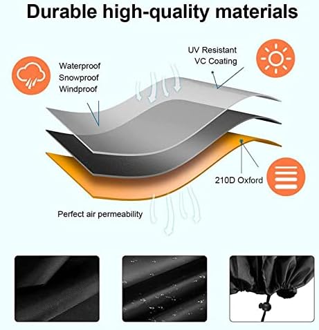 Amylove 55 Gallon Drum Cover, Rain Water Storage Barrel Cover, Black, 3 Pcs - Image 4