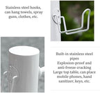White 304 Stainless Steel Vertical Garden Water Column Garden Hose Holder Freestanding with Faucet Outdoor Garden Water Column Faucet Water Hydrant Fountain for Backyard, Lawns, Restrooms.(50cm/19.7in - Image 4