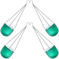 VICASKY 4pcs Hanging Plant Pots Green Hook Self Watering Plastic 6.5 Inch by VICASKY