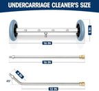 16 Inch Undercarriage Pressure Washer Attachment, Pressure Washer Undercarriage Cleaner, Under Car Washer Attachment with 3 Extension Wand, 4000 PSI - Image 5