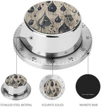 Stainless Steel 60-Minute Mechanical Timer Black Water Drop Pattern Printed Timer - Image 3