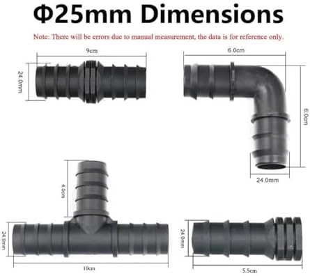 PE Pipe Barb connectors, tees, Elbows, Straight-Through end Plugs, Garden drip Irrigation Hoses, reducers, splitters(Elbow,20mm,5 Pieces) - Image 4