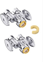 2Pcs EFIELD 1/2"Push x Dual 3/8"OD Straight Stop Valve(PF-VALVE039-2) by EFIELDPEXTUBING