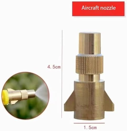 Adjustable Garden Hose Nozzle Sprayer, Elbow and Straight for Easy Watering Brass Aircraft Nozzle 5pc - Image 4